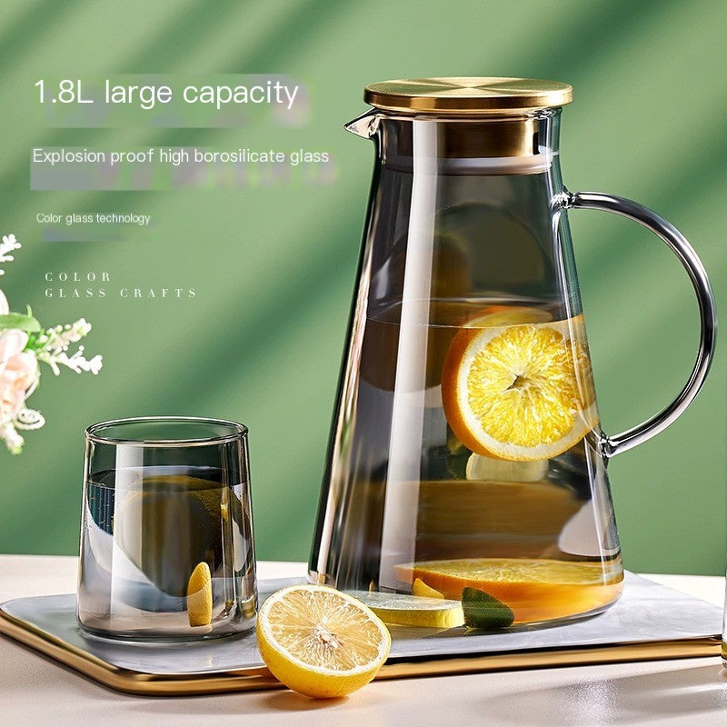 Glass Iced Tea Pitcher Set | 1.8L Borosilicate