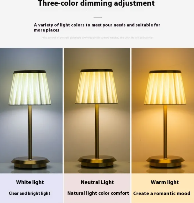 Perceptual Art Table Lamp | Minimalist Cloth Shade with Gold Base