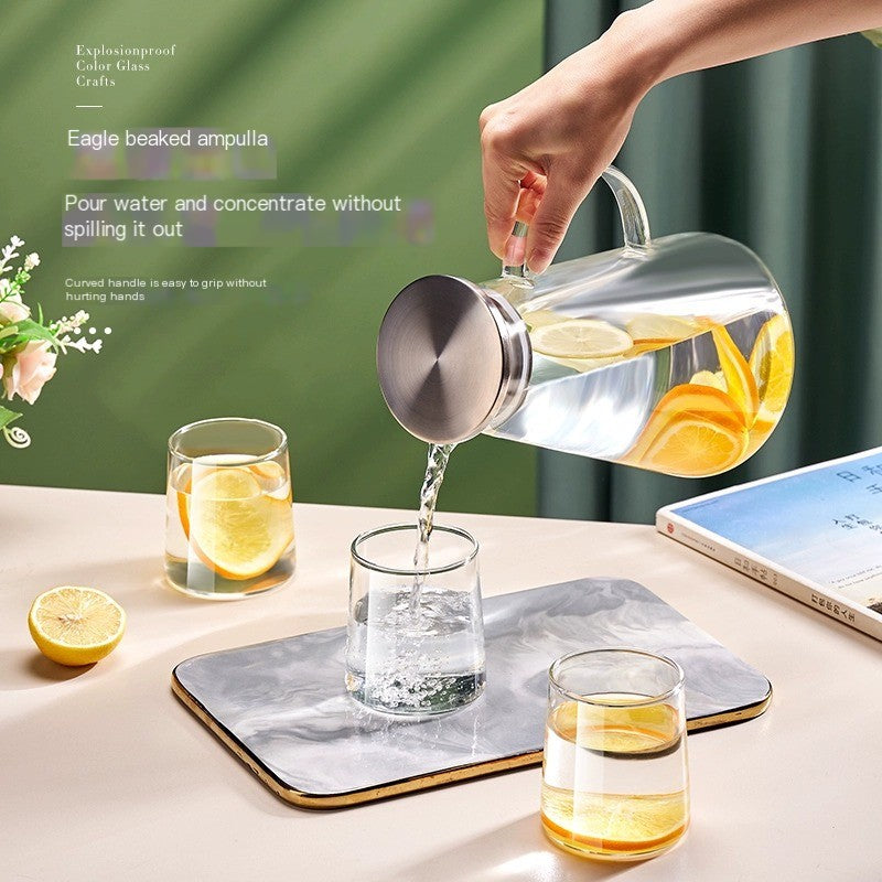 Glass Iced Tea Pitcher Set | 1.8L Borosilicate